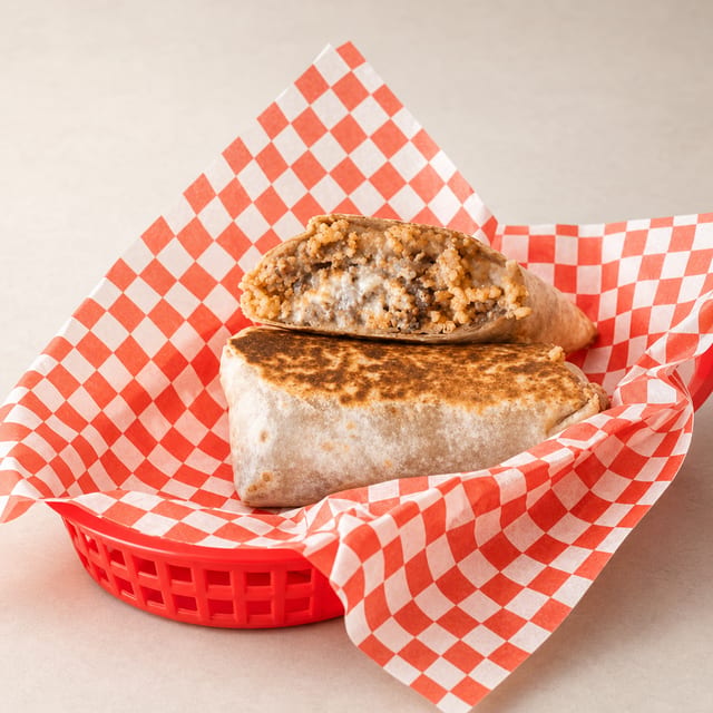Regular Burrito- Rice Beans And Cheese.