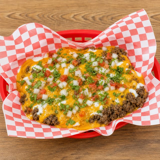 Gordo Nachos with Meat.
