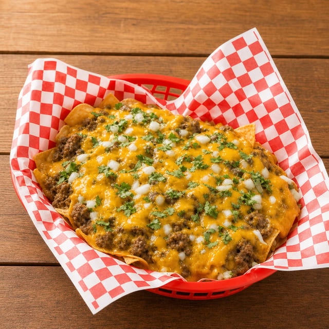 Gordo Cheese Nachos with Meat.