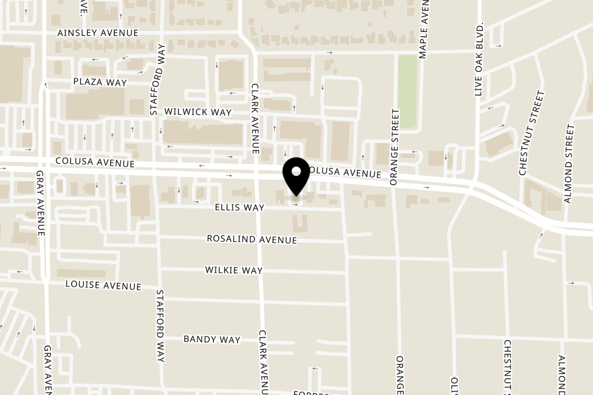 Map showing the location of Antonio's Quick Lunch Colusa Ave on 716 Colusa Ave in Yuba City