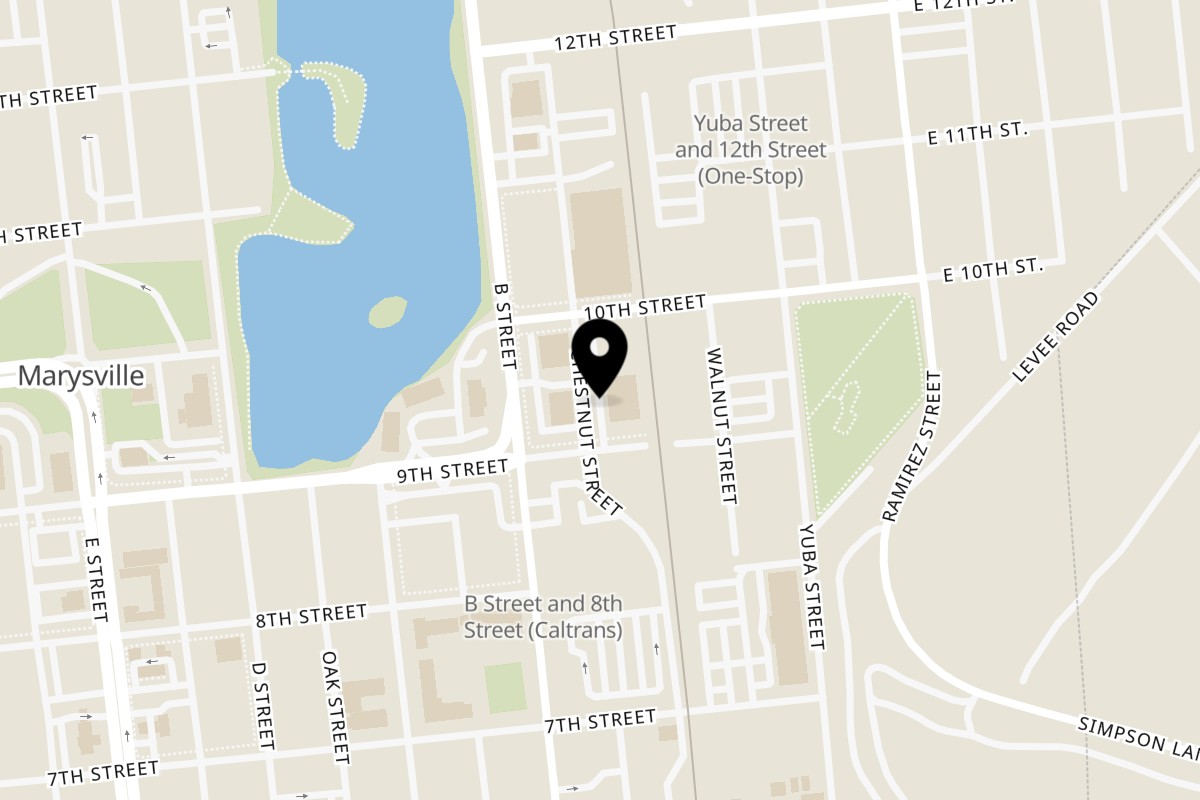 Map showing the location of Antonio's Quick Lunch Marysville on 115 9th St in Marysville